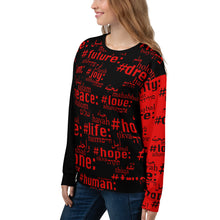 Load image into Gallery viewer, Good Word Project Unisex Sweatshirt, Red &amp; Black