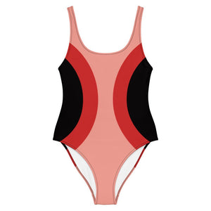 Tri-Colour One-Piece Swimsuit