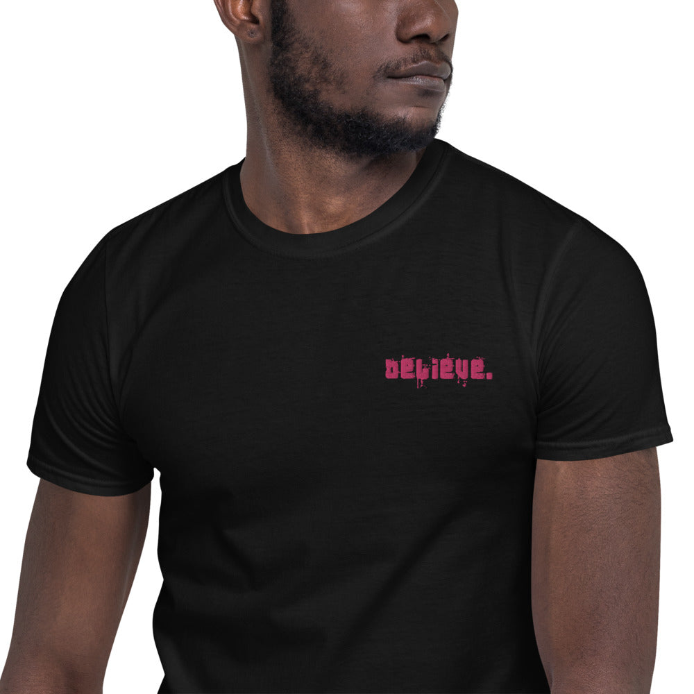 Believe - Ebroidered Short-Sleeve Unisex T-Shirt